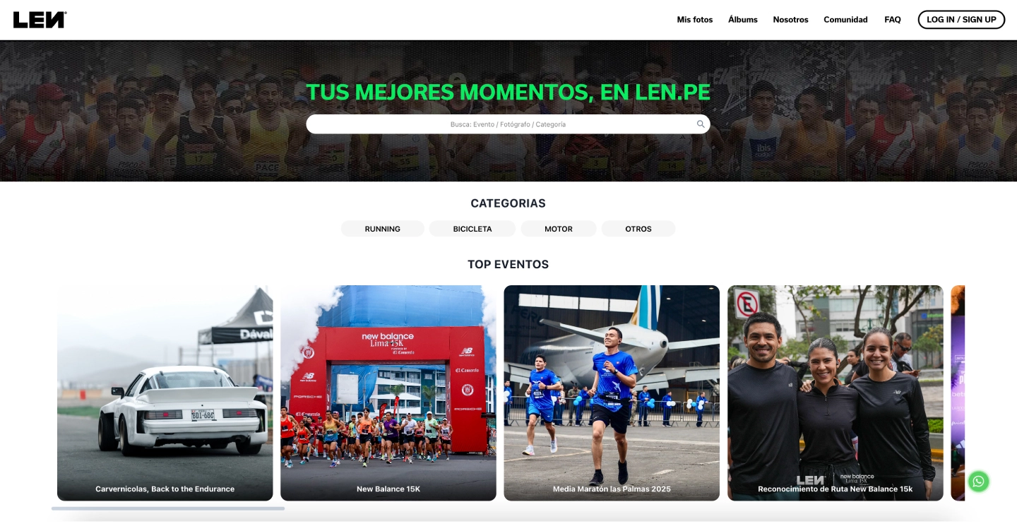 Caso de éxito LEN con Amber y AWS - agente de IA para fotógrafos deportivos